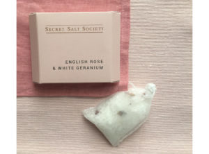 Secret Salt Society English Rose and White Geranium Bath Infusion. Gift for birthday and thank you.