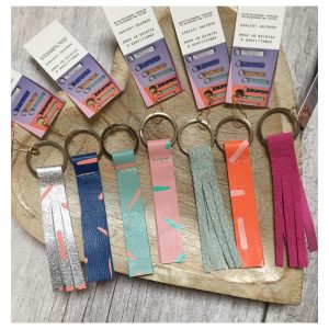 Hand Painted Leather Keyrings