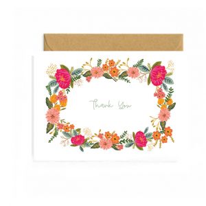 Peony Thank You Card