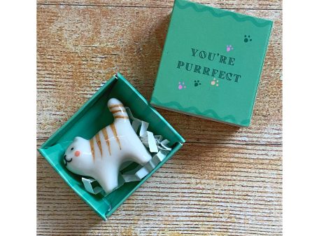 Cat Matchbox Ceramic
