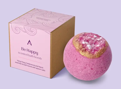 Be Happy Stress Relief Essential Oil Bath Bomb