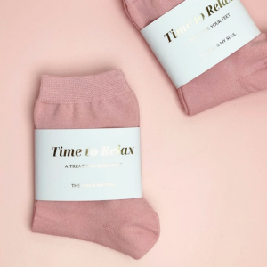 Time To Relax Cosy Cotton Socks⎜Pink Colour